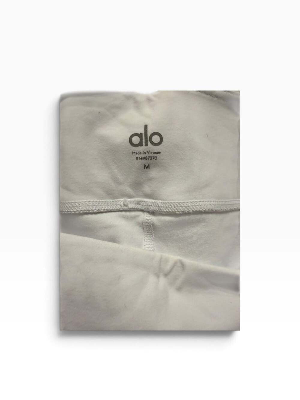Alo Yoga Moto Legging Size M White Ribbed Mesh High Waist - Picture 4 of 5